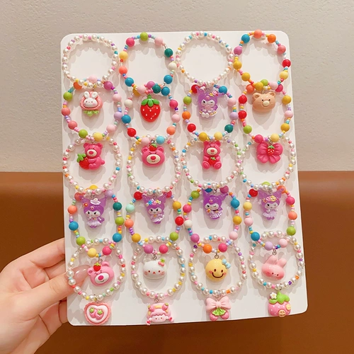 Мультяшная игрушка, детский аксессуар для принцессы, браслет из бисера