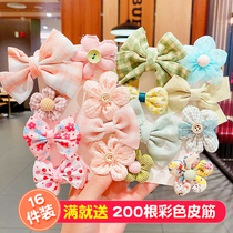 Children's hair access girl new red hair clip little girl Korean butterfly bow head jewelry baby flower hair card clip