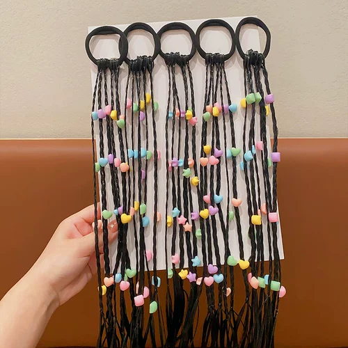 Детский парик, плетеная повязка для волос для девочек, высокий хвост, плетеная повязка для волос со звездой, повязка для волос для маленькой девочки, бесплатная боксерская коса