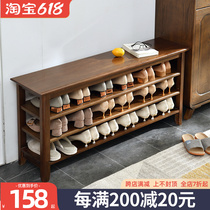Changing shoes Stool Shoes Cabinet Home Doorway Solid Wood Sittable Shoes Cabinet Bench integrated into the family door Shoe Rack Wear and stool into the door