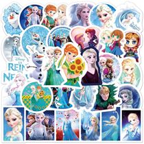 50 ice and snow princess Elsa Anna cartoon stickers mobile phone case scooter DIY diary book bag decoration stickers