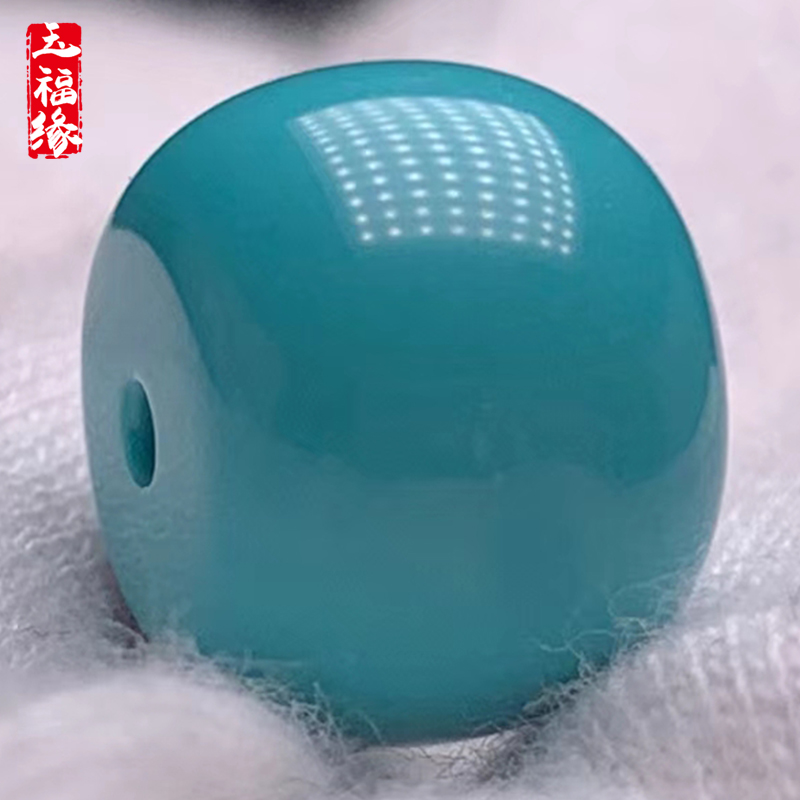 Natural turquoise ballpoint old pearl string single bead naturally high porcelain high blue disciple bead bead matching bead