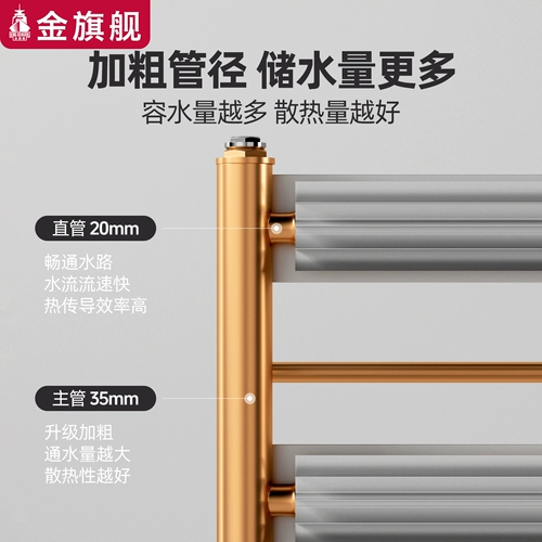 金旗舰 Медь, алюминий, маленькая бамбуковая корзина, радиатор, домашнее центральное отопление, туалетная комната, специальный теплообменник для ванной комнаты, обогреватель