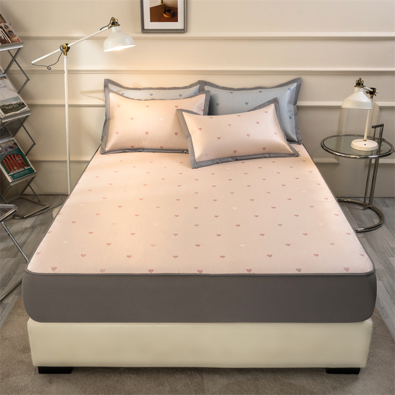 Avon Ting cool mat ice silk mat three-piece set foldable mat bed style student dormitory home double 1 8m summer