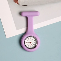 Сиреневая силиконовая булавка, карманные часы
