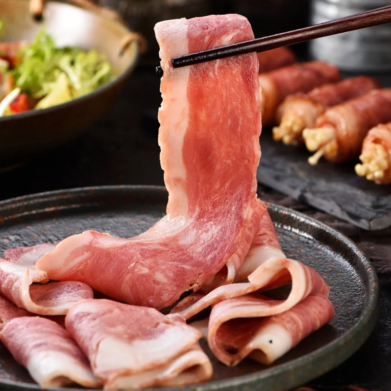 Snowflake Bacon Meat Selection, Smoked Breakfast, Home-Made Hand-Grilled Pancakes, Burgers, Sandwiches, Pizza, Baking, Commercial Use, Huwaijia