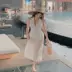 Fairy Fan Resort Váy Siamese Halter Hot Spring Nữ tính Nữ tính Vú to Bộ đồ bơi Áo tắm mới 2020 Trông mỏng - Bộ đồ bơi One Piece