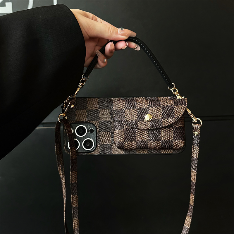 Suitable for Iqoo15 Mobile Phone Case 12/13Pro Large Capacity Card Holder Neo11 Hand Strap Z10Turbo Crossbody Strap Neo9 Simple 7Se Leather 5 Vitality Version Z8X Anti-Fall Z5 Simple