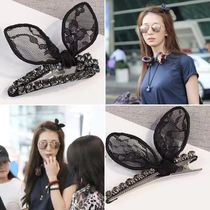 Rabbit Ears Hairpin Hairpin Female Side Autumn Winter Hairpin Net Red 2021 New Liu Haiclip Edge Gripping Head Decorated Hair with hair accessories