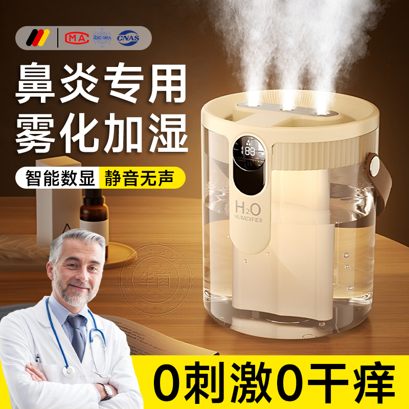 German Nasal Dryness Humidifier for Rhinitis, Dedicated for Bedroom Use, Silent Atomization, Large Mist Volume, Portable Mz
