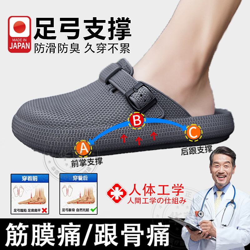 日本手术室洞洞鞋足弓支撑eva防滑防臭抗菌扁平足筋膜焱男女医护