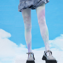 ICEONME Hot girl Color Got Talent Stone Dyed Stone Statue statue elastic silk stockings woman