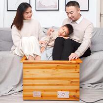 Solid wood heater fire barrel energy-saving household fire pit foot warmer electric stove foot double fire box fire