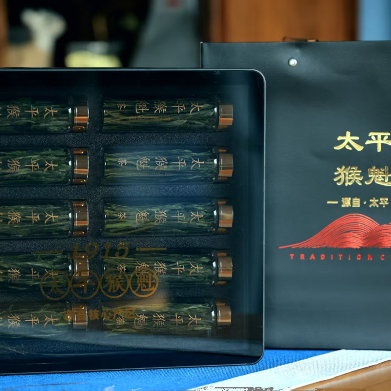 2025 Новый чай Monkey Kui Tea Taiping Monkey Kui Аньхой Хуаншань Ручной работы, Стеклянная бутылка зеленого чая, Подарочная коробка для весеннего чая