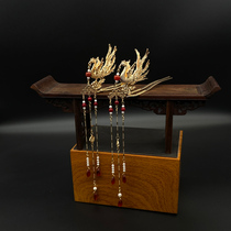 Feng Qiuhuang Ming-made pick brand Phoenix hairpin Hanfu hairpin ancient style hairpin tassel step-by-step dignified to the hairpin