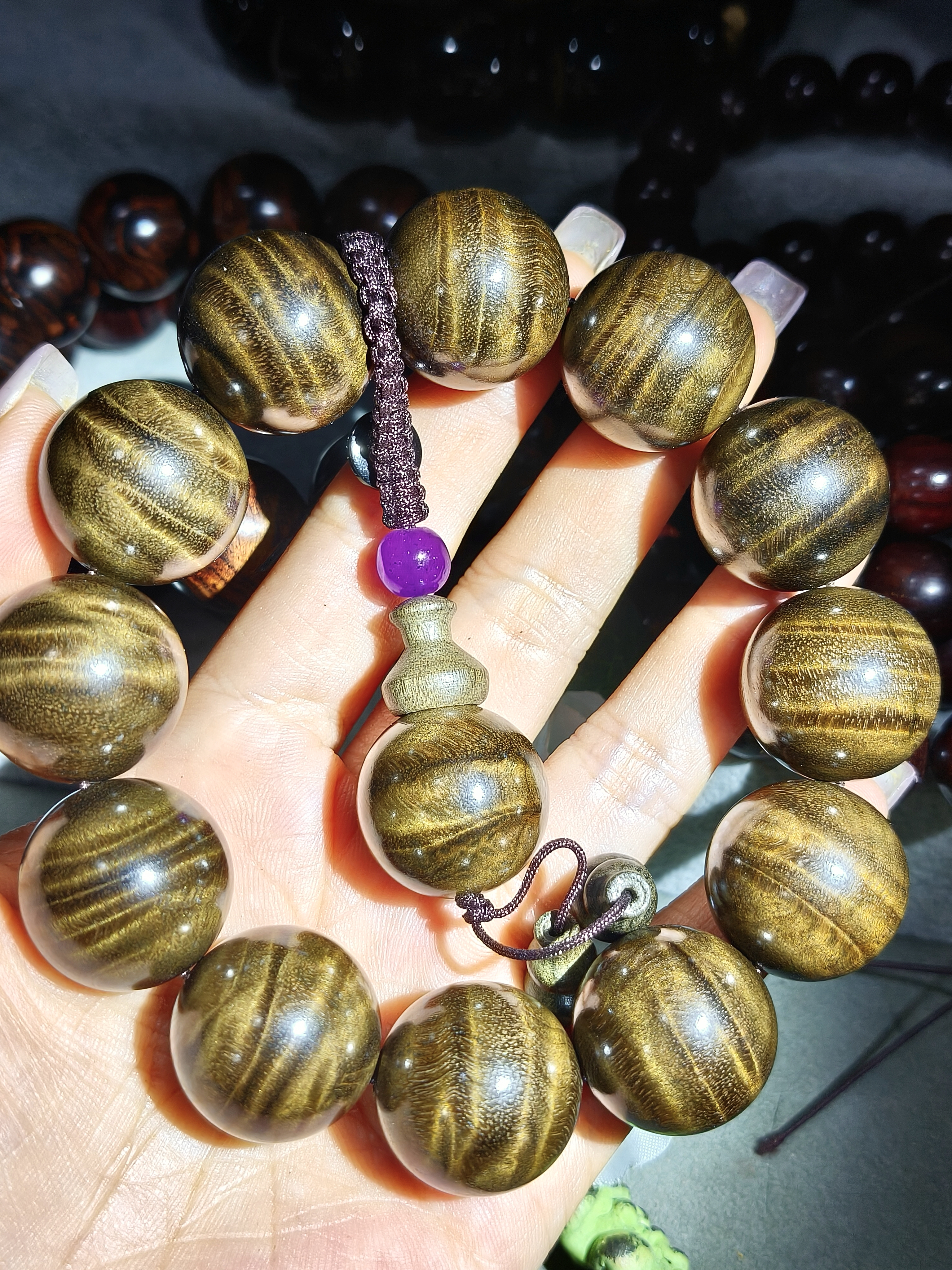 毕业款》正宗金丝楠木阴沉木2.0：闪电满水波纹高油密，收藏级