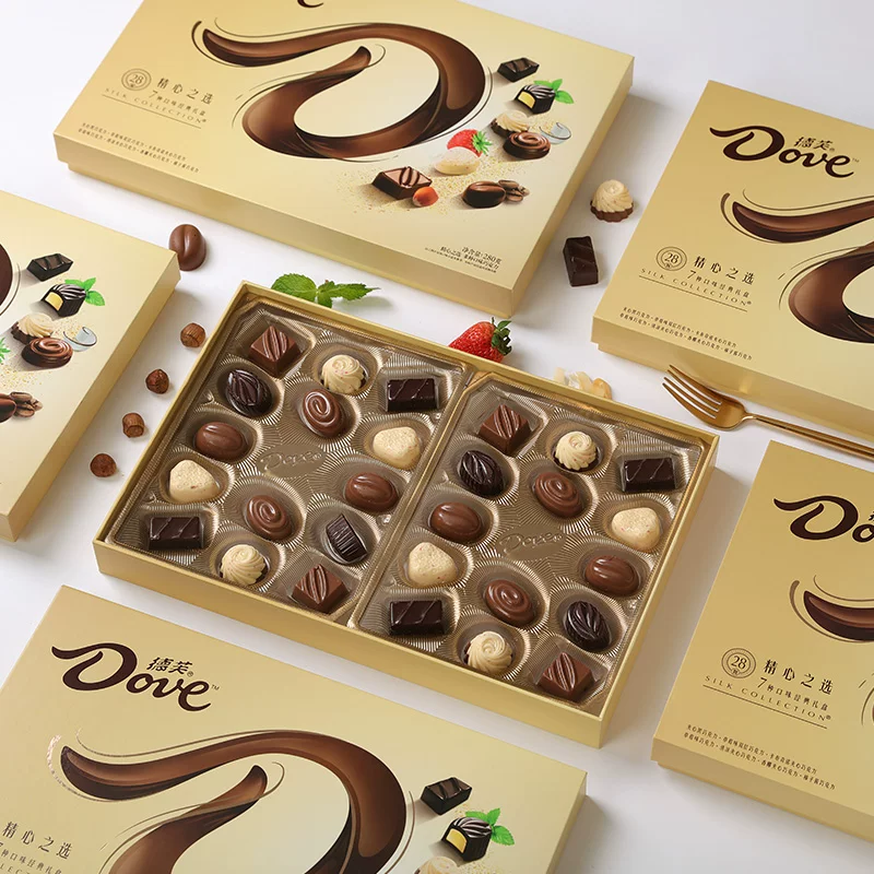 DOVE Dove тщательно отобранная многосортовая шоколадная подарок коробка 280 г подарки ко Дню Святого Валентина чтобы подарить подруге отдых закуски
