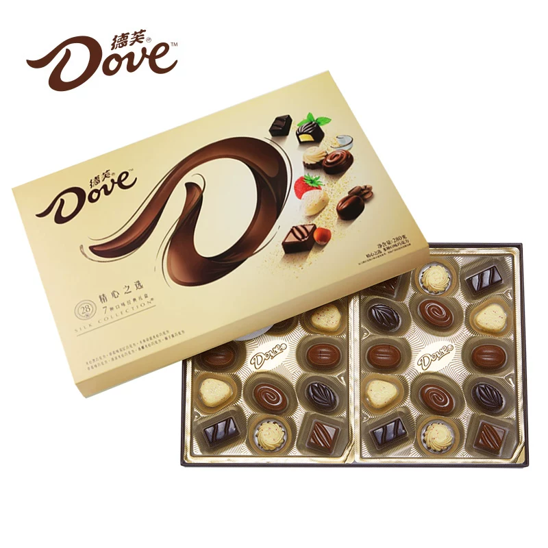 DOVE Dove тщательно отобранная многосортовая шоколадная подарок коробка 280 г подарки ко Дню Святого Валентина чтобы подарить подруге отдых закуски