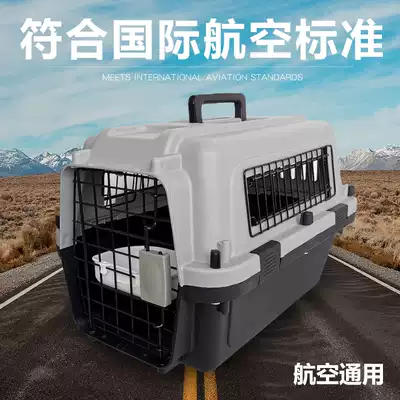 Air China can use pet air box cat and dog cage to go out portable small cat and dog delivery box metal iron doors and windows