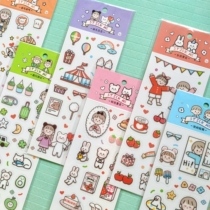 2 pvc stickers hand account making kindergarten growth book diy handmade cute material cartoon stickers