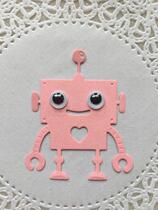 Kindergarten growth book manual diy material bag greeting card photo album scrapbook hand account decoration accessories robot B