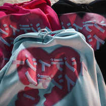 Cotton Vibe Retro Loving Print Thin lovers necroe women Chains Spring autumn loose Lazy Advanced Senses Jacket