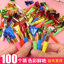 Telescopic whistle blowing dragon whistle plastic dragon roll blowing toy baby children educational whistle toy