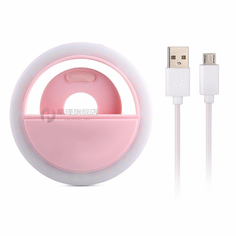 PinkRing   Flash   Selfie   Clip   Aro   De   Luz   Universal   Mobile   Phone   Led