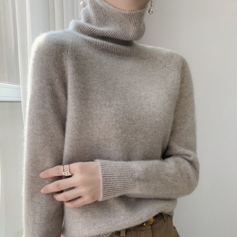 2024 Autumn/Winter New French Style Elegant Sweater for Women, High Neck, Warm, Thick Wool Knit Base Layer Top 2024 Autumn/Winter New French Style Elegant Sweater for Women, High Neck, Warm, Thick Wool Knit Base Layer Top