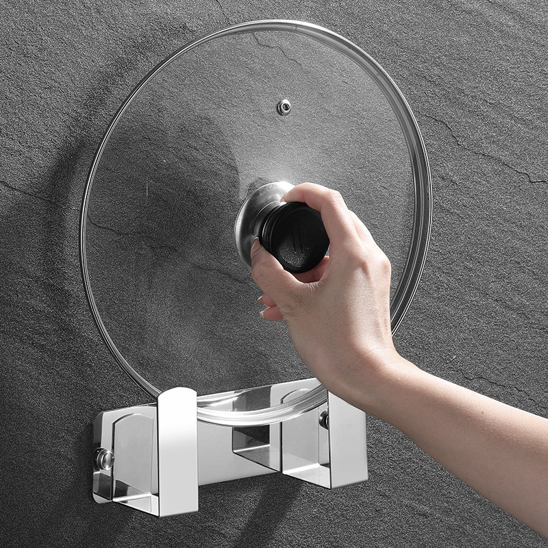 304 stainless steel perforated lid rack Home kitchen shelving Wall-mounted Chopping Block Cutter Cutting Board Containing Shelf-Taobao