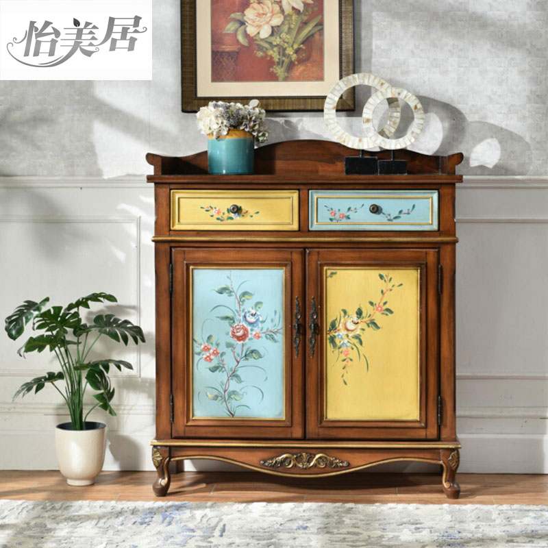 American vintages do old shutters shoe cabinet multilayer active separator tea water cabinet Decorative Cabinet Villa Coffee Cabinet
