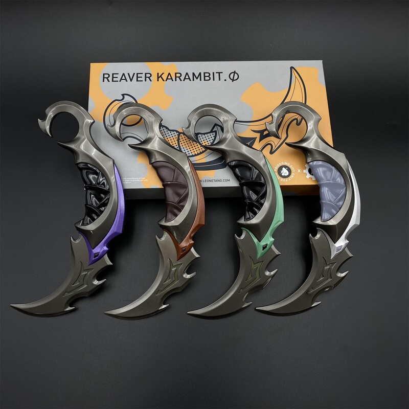 Valorant Merchandise: Shadow Master Claw Knife Physical Model, Double-Pronged Metal Ornament, Alloy Toy