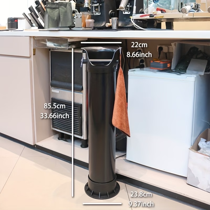 Coffee Grounds Knock Box, Commercial Large Capacity Knock Box, Vertical Long Cylindrical Knock Box, Coffee Bar Knock Box