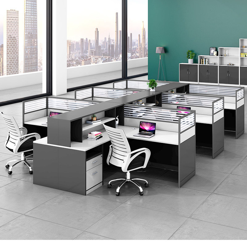 Beijing office furniture staff desk office screen workstation simple modern high cabinet corner financial desk