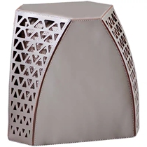  Simple casual saddle leather household shoe change low stool Modern designer pier sales office business reception stool