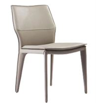  Nordic light luxury saddle leather dining room chair Modern household living room leisure chair Simple model room sales office backrest chair