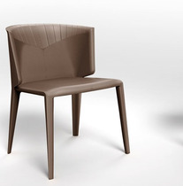  Nordic saddle leather casual dining chair Modern model room sales office Business negotiation back chair Hotel reception chair