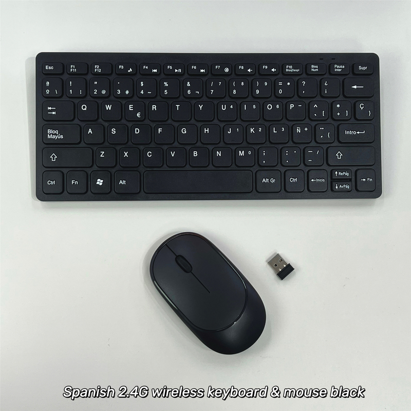 Spanish2.4G Wireless Keyboard Spanish Wireless Keyboard and Mouse Set Suitable for Windows System