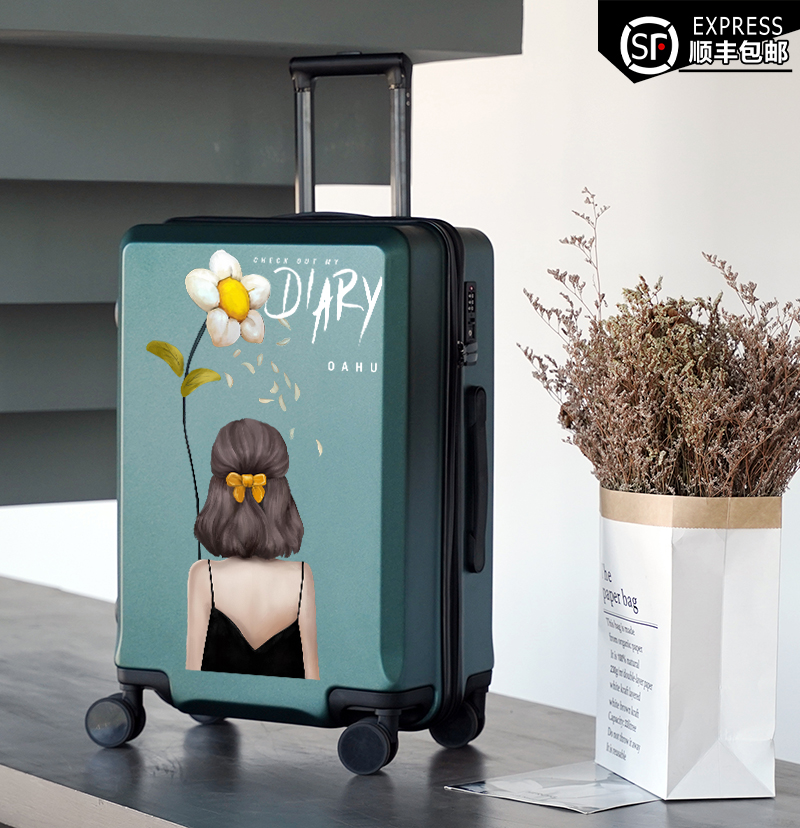 New large capacity suitcase women's tennis red ins tide small 20 inch Lover box universal wheel suitcase 24 inch 26