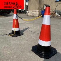 Parking Pile Warning Signs Warning Signs Plastic Reflective Road Cones Do Not Parking Square Cone Traffic Barricades Ice Cream Bucket