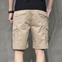 Tide brand casual shorts mens summer trend Sports 5 points overalls men wear loose thin five-point pants ls