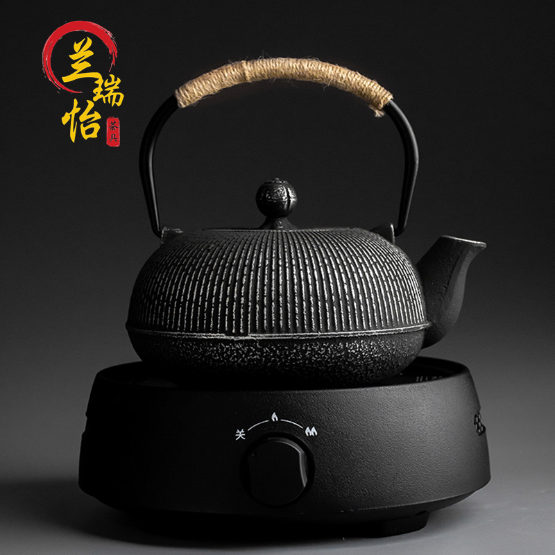 Lareey Japanese kettle suit household iron kettle cooking tea cooking equipment Tea pot office guest gift