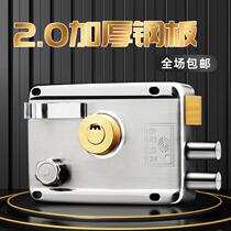 Old-fashioned anti-theft door lock Home universal iron door lock wood door lock anti-pry big door lock suit outfitted rental house door lock