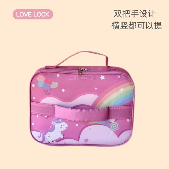 Elementary school students' insulated lunch box bag, thickened handbag, office worker's hand-held lunch bag, large-capacity lunch bag with rice