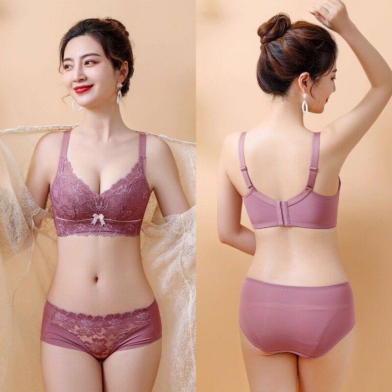 Princess Victoria Lingerie Set for Women with Small Busts, Push-Up to Enhance Appearance, Side Support to Prevent Sagging, Lace Bra Set