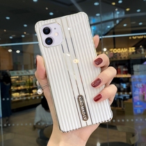 Suitable for apple 12 phone shell minimalist approachable iphone12promax new personality creative silicone 12mini limited edition net red full bag anti-fall soft shell Chauga pure color net red female