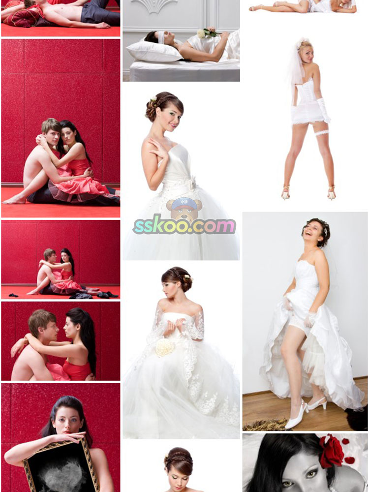 新娘新郎婚纱亲密伴侣恋爱人像特写图片高清摄影照片设计素材插图5