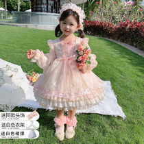 Girl Lolita Spring Fall Children's Princess Skirt Female Baby Lacey Peng Peng Peng Yi Dress Spring Dress