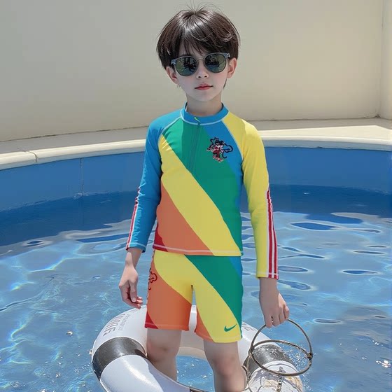 Children's swimsuits, boys' split swimsuits, cute Nezha, small and medium-sized children's split seaside vacation clothes trendy styles