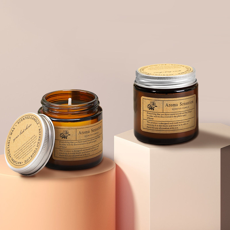 Aromatic candle household room with long-lasting bedroom smokeless fragrance romantic tone lavender Anti-Sleeping Soybean Wax